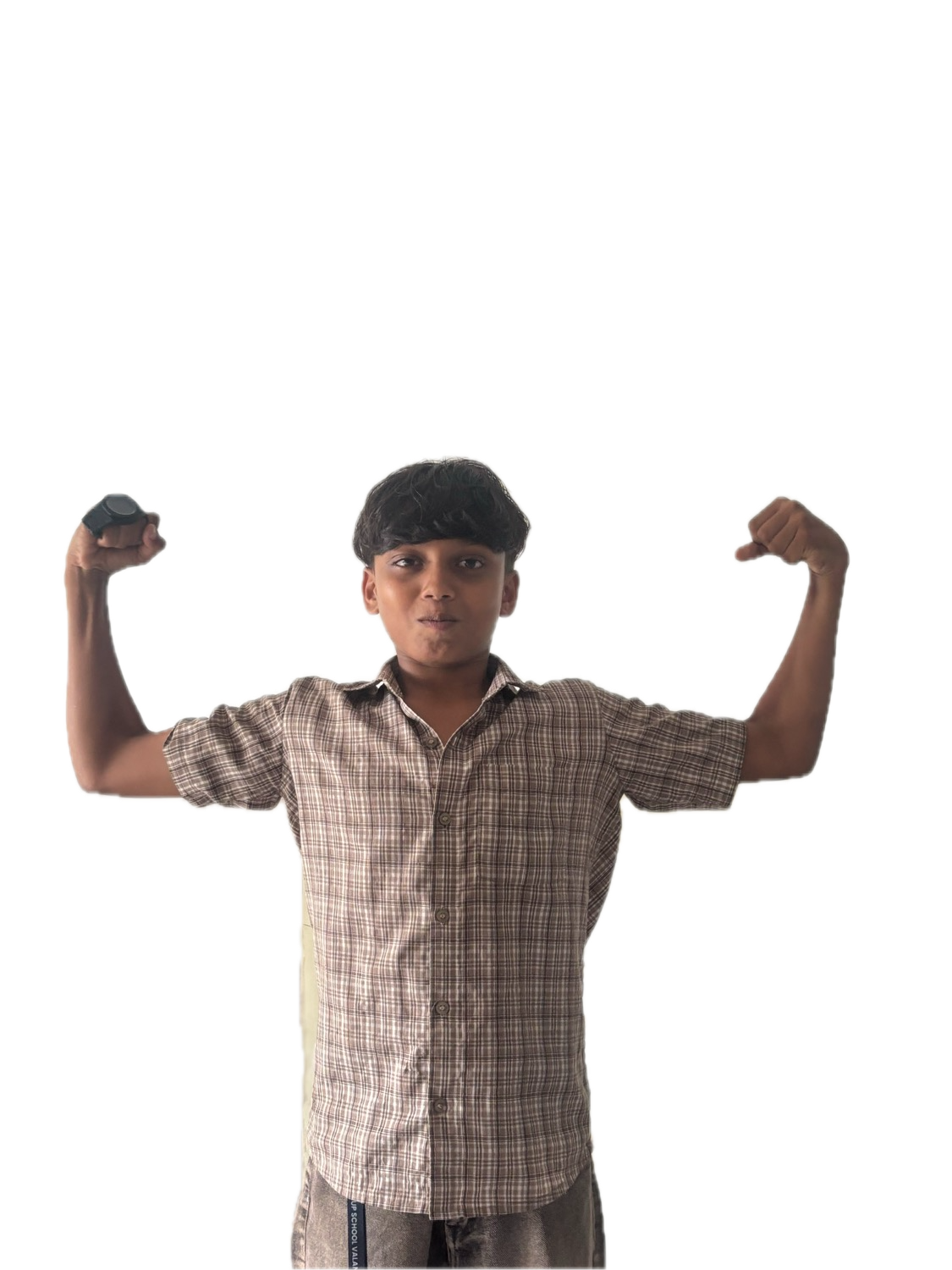 A Learning Pod student smiling in profile while wearing a VR headset